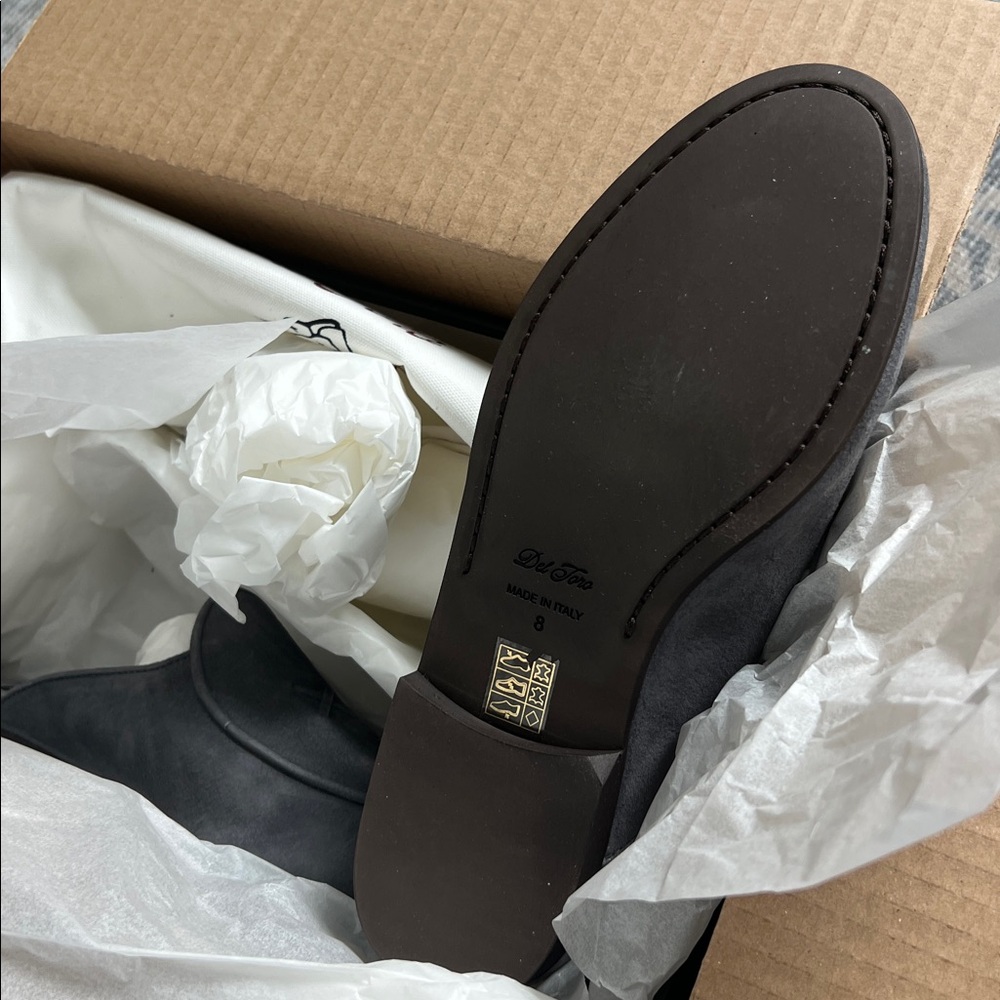 NIB Del Toro Grigio suede Milano mule - Picture 2 of 3